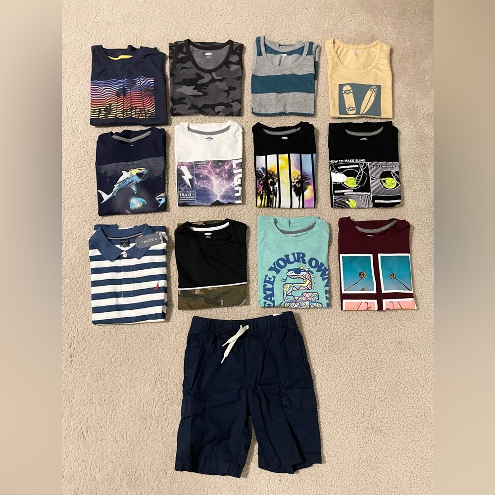 Boys Old Navy Tee Shirt And Shorts Bundle Size 10-12Y
